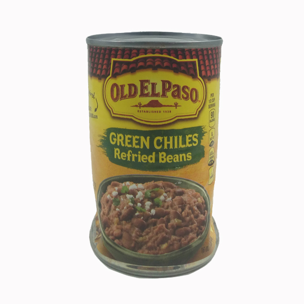 Old El Paso Green Chiles Refried Beans 453g